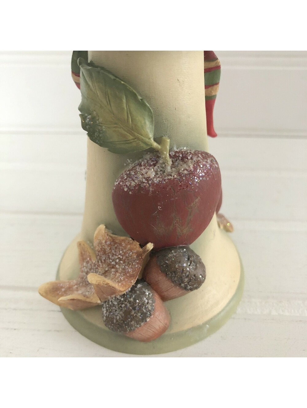2 Winter Orchard Candle Holders Christmas Fruit Ribbon Holly Betty Singer Design - Picture 10 of 12